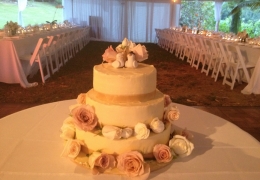 smbali hai wedding cake and tables